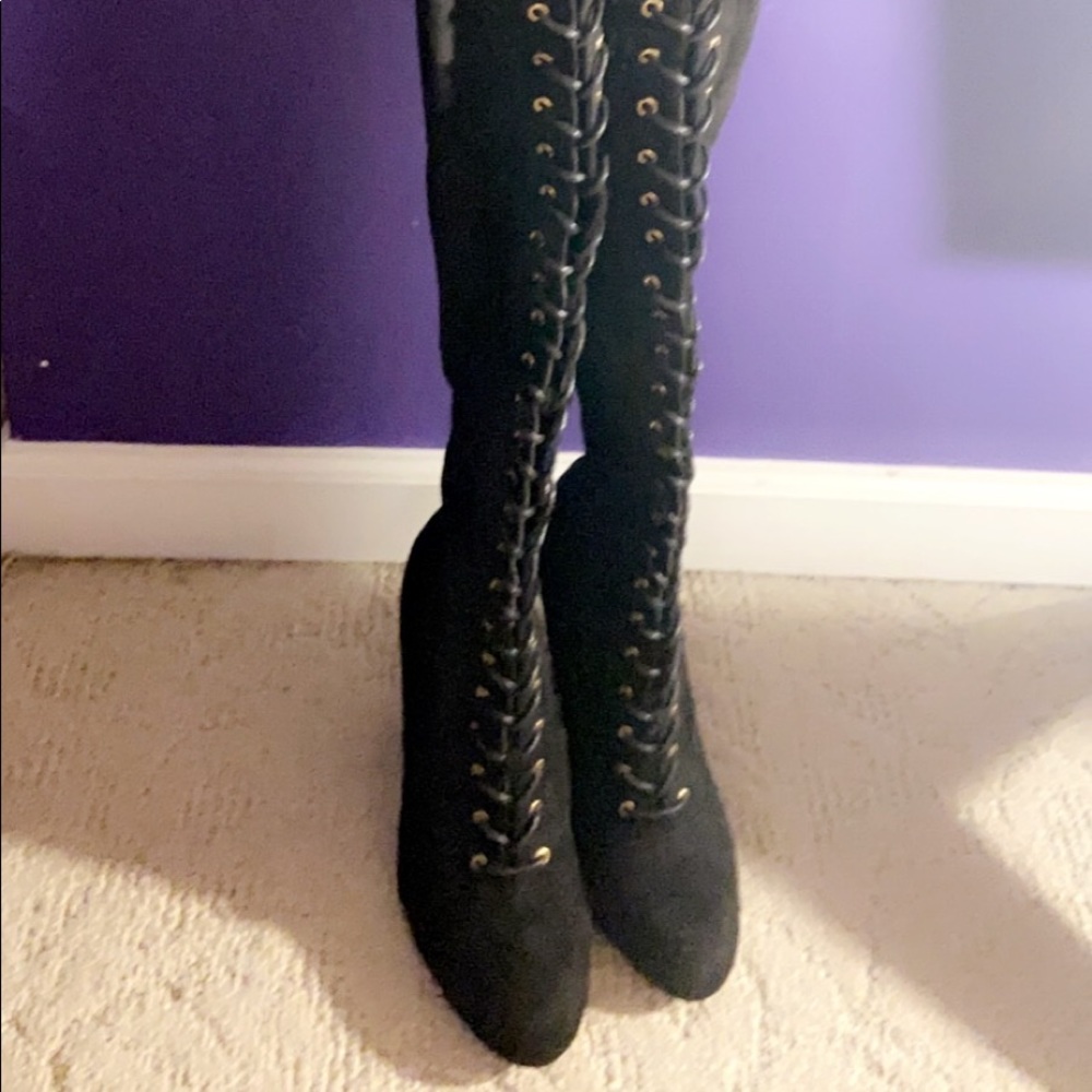Suede over the knee boots